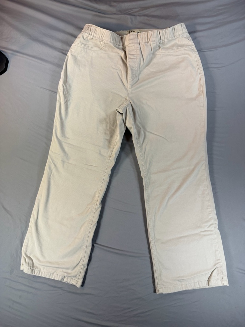 L.L. Bean Men's Beige Linen Classic Fit Straight Leg Casual Pants Size 16 REG